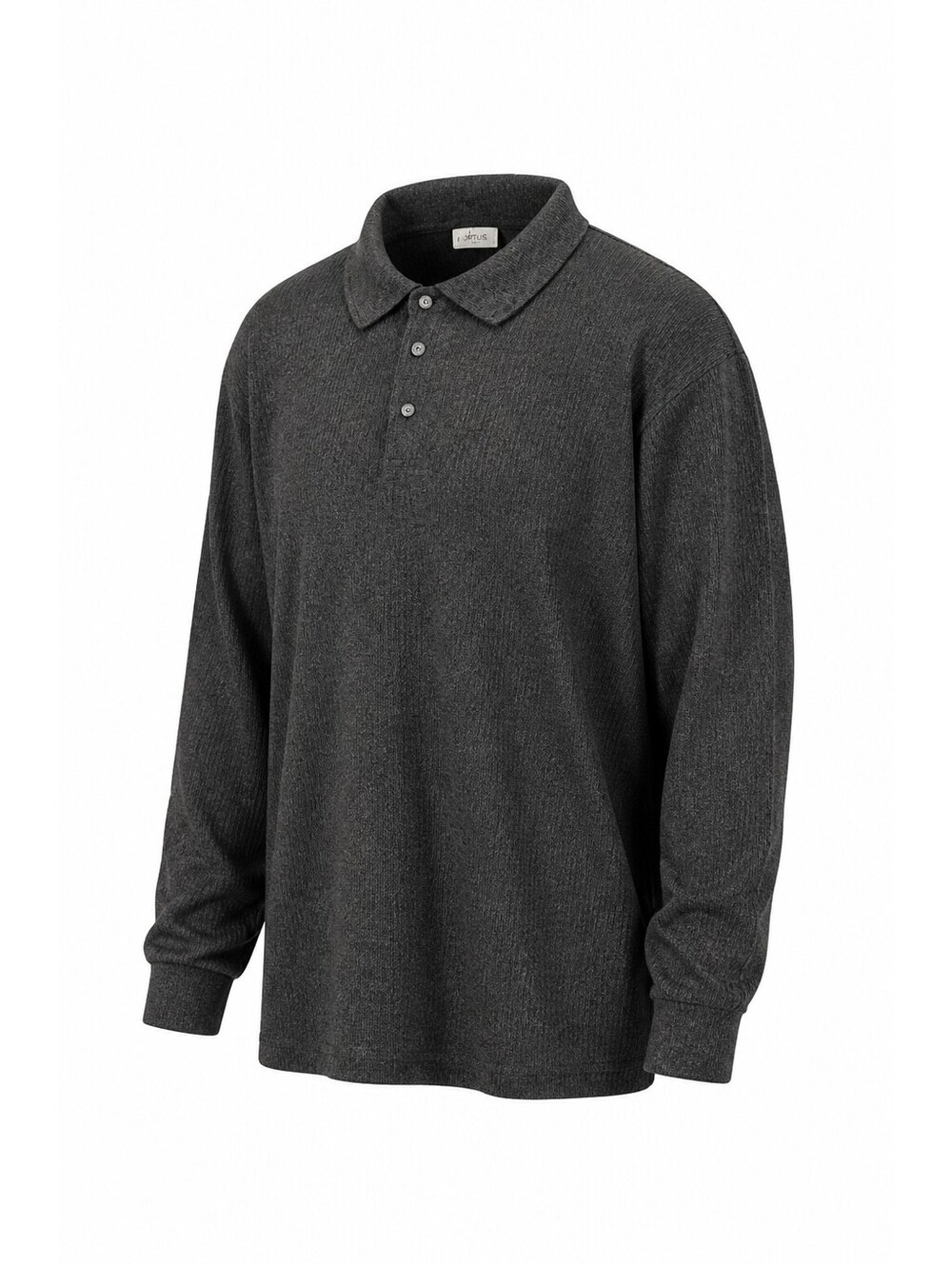 Fieldmaster 2XLT Long Sleeve Polo Shirt 100% Cotton Gray
